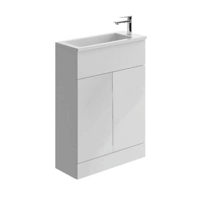 60 Floor Standing 2 Door Unit & Mineral Cast Basin