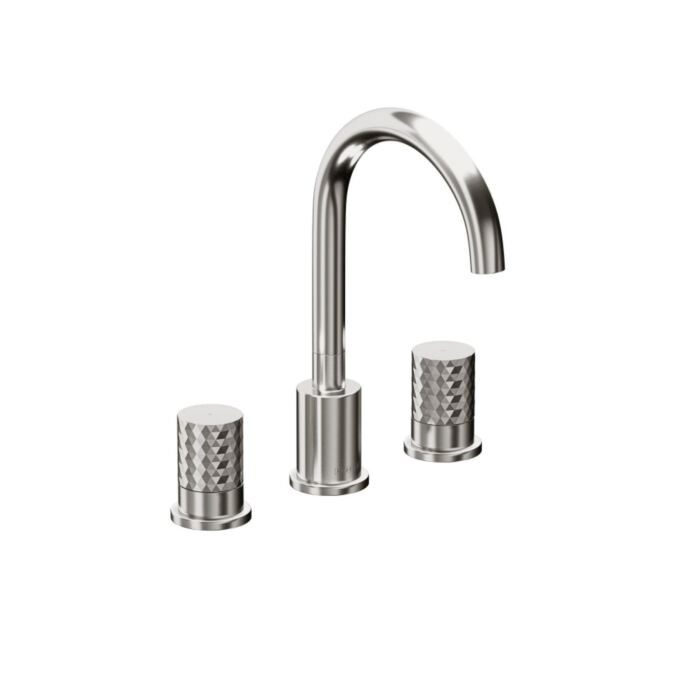 Diamond Bath Basin Mixer Brushed Nickel