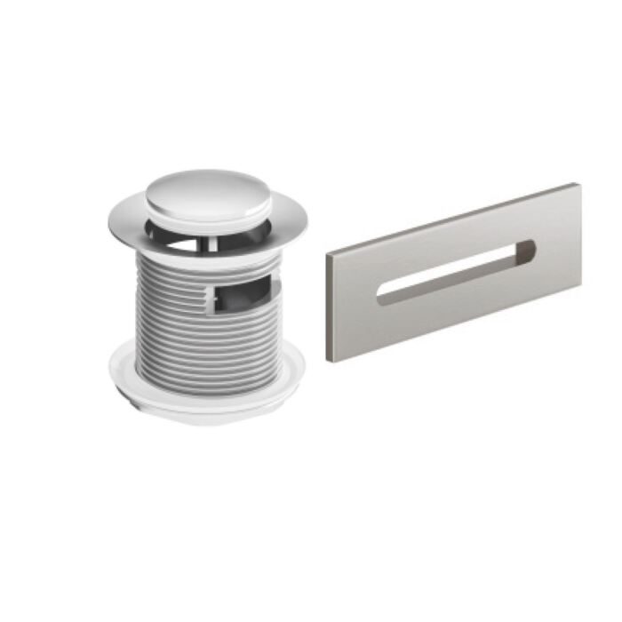 Freestanding Bath Waste & Overflow Cover Kit Brushed Nickel