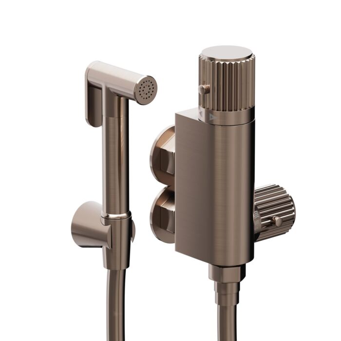 Brushed Bronze Thermostatic Douche Kit