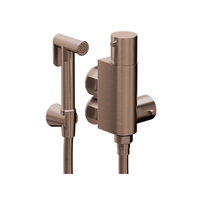 Brushed Bronze Thermostatic Douche Kit