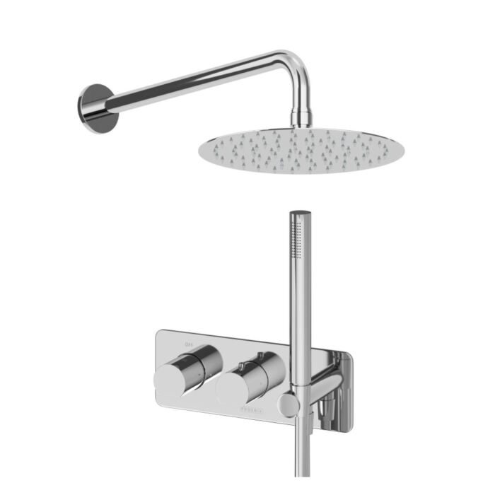 Thermostatic Valve, Shower Head, Wall Arm & Handset