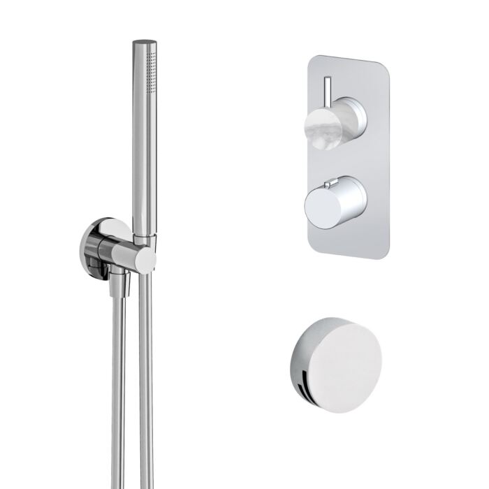 Concealed Thermostatic Valve, Handset & Overflow Filler